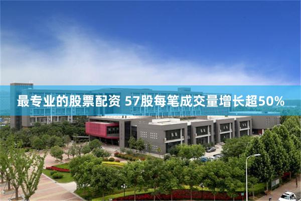 最专业的股票配资 57股每笔成交量增长超50%